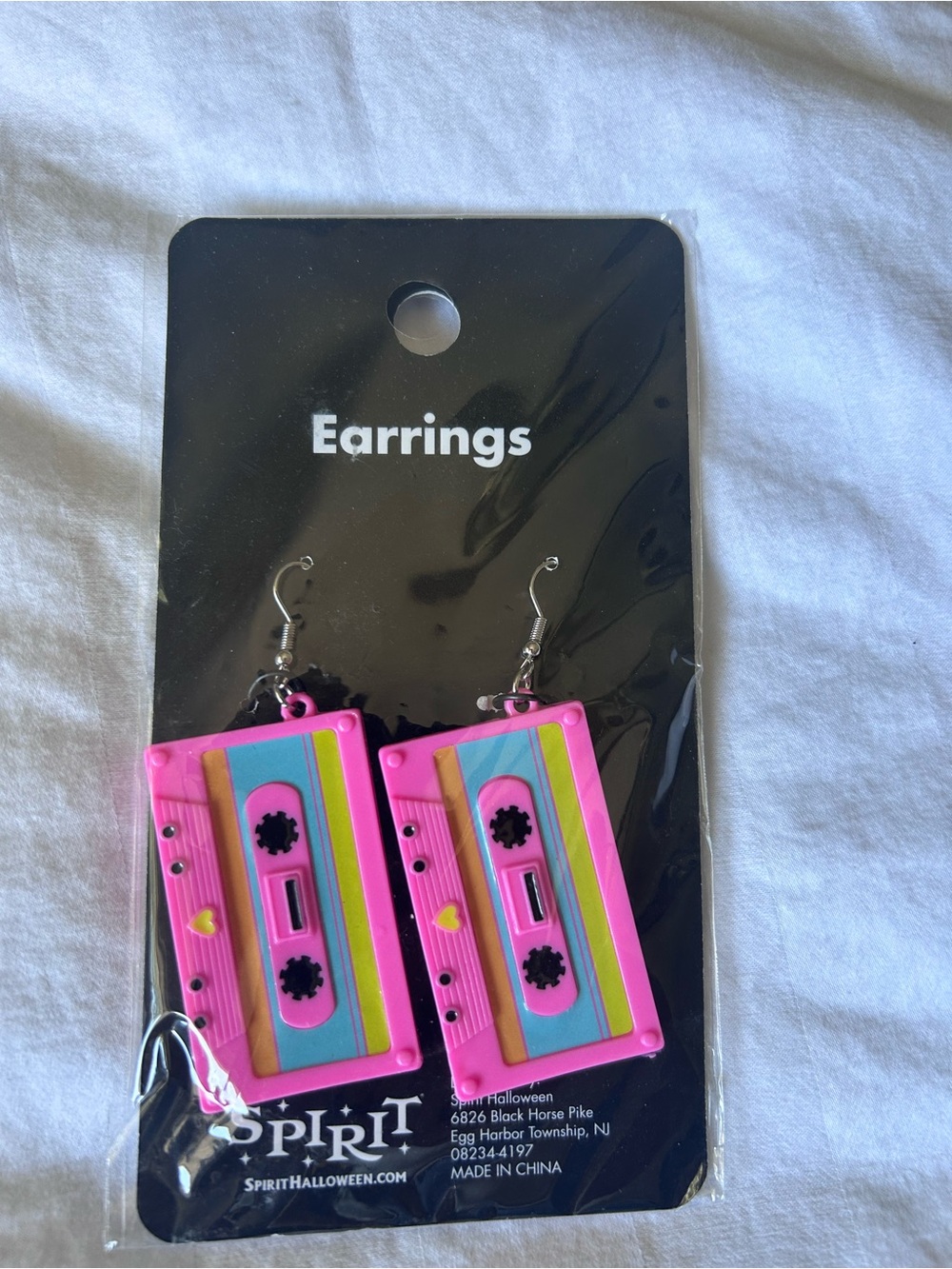80’s 90’s Aesthetic Retro Pink Cassette Tape Earrings